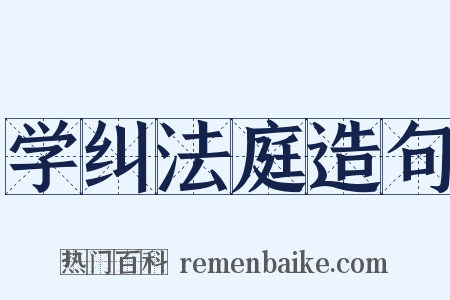 学纠法庭造句是什么意思的图片